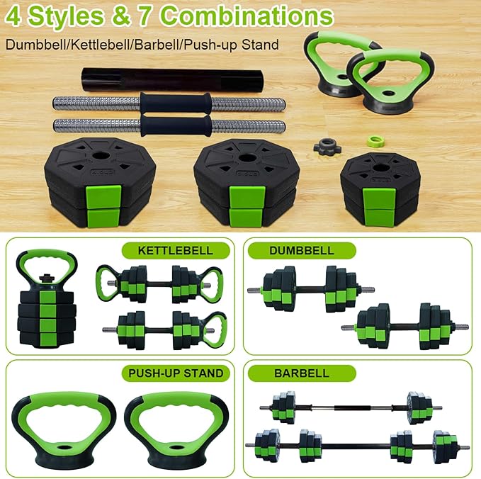 Adjustable Dumbbell Set, Adjustable Weights 30/44 /66/88 LBS Free Weight Set for Home Gym