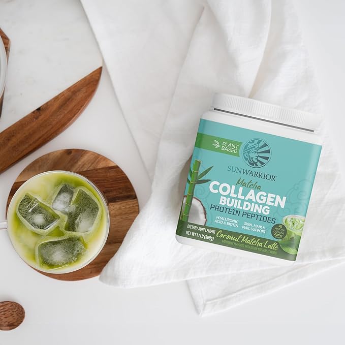 Vegan Collagen Protein Powder for Women Silica Plant Based Collagen Powder with Vegan Hair Skin and Nails Vitamins Non-GMO No Added Sugar Soy Dairy & Gluten Free (Coconut Matcha, 20 Servings)