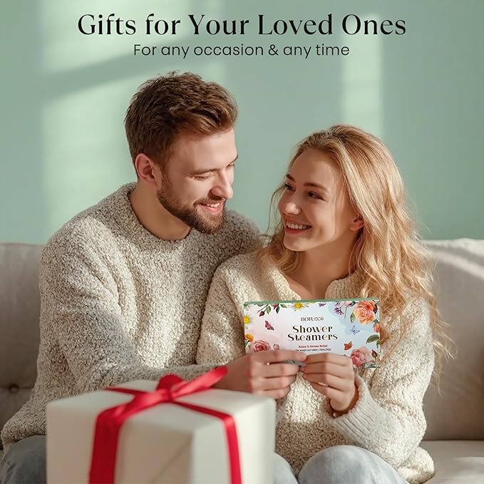 Shower Steamers Aromatherapy – Birthday Gifts for Women Teen Girls Mom, Natural Essential Oils Bath Bombs for Relaxation Home SPA, Christmas Stocking Stuffers White Elephant Gifts for Adults