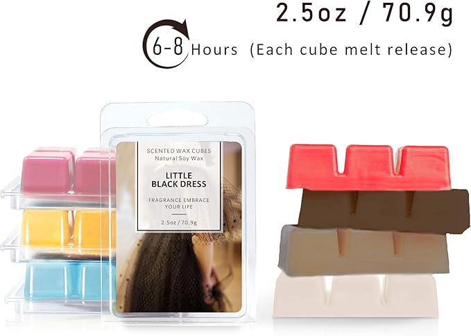 SCENTORINI Wax Melts, Wax Cubes, Wax Melts for Wax Warmer, 8x2.5 oz, Pineapple, Red Wine, Toffees, Tuscany Leather, Grandma’s Kitchen, Clean Rain, Little Black Dress, Coconut Scent