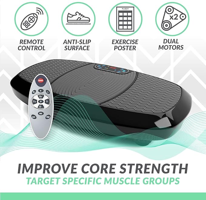 Bluefin Fitness Dual Motor 3D Vibration Platform | Oscillation, Vibration + 3D Motion | Huge Anti-Slip Surface | Bluetooth Speakers | Ultimate Fat Loss | Unique Design | Get Fit at Home
