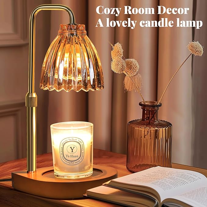 Candle Warmer Lamp with Timer Dimmer Adjustable Height for All Size Jar Candles, Electric Candle Warmer for Wax Melts for Mother in Law Gifts,Birthday Gifts & Home Decor Gifts for Women