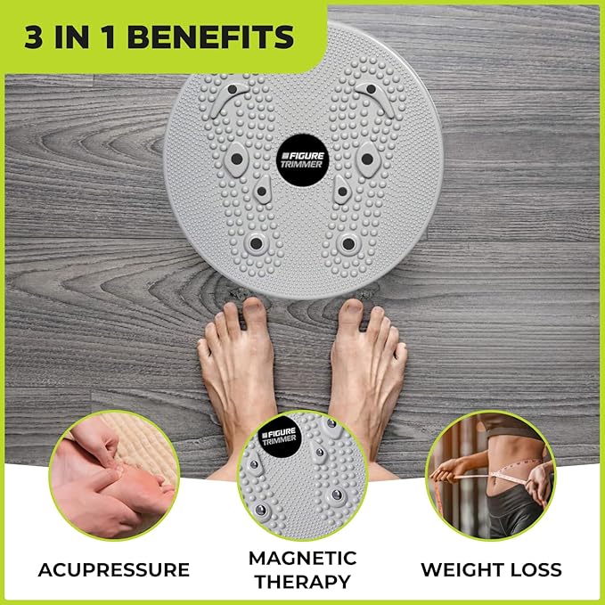 Daiwa Felicity Figure Trimmer Ab Twister Board - Waist Twister Machine for Core & Abs Exercise - Waist Twisting Fitness Tool, Dizzy Disc Twist Board for Slimming Workout & Reflexology