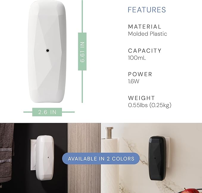 The Diamond Smart Scent Air Machine for Home, Bluetooth App-Controlled, Covers up to 500 sq. ft, 100mL Waterless Fragrance Oil Diffuser with Cold Air Aromatherapy, White