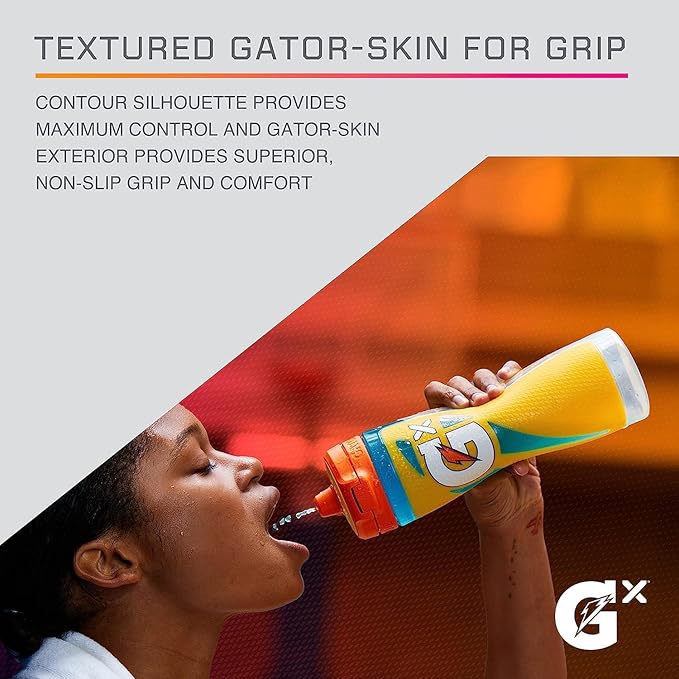 Gatorade Gx Sports Bottle, Faded Flag, Plastic, 30oz (Pack of 6)