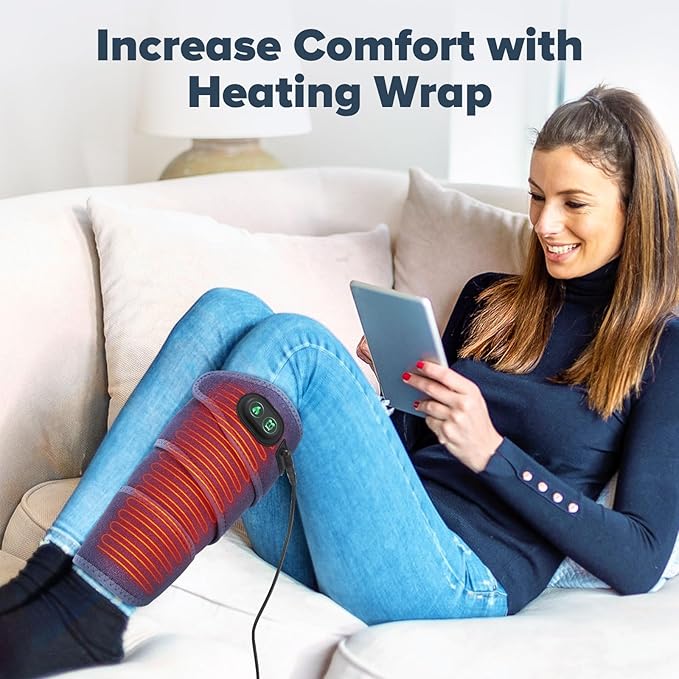 Versatile Heating Pad for Arm, Elbow, Wrist, Leg, Stomach, with 3 Time Settings, 4 Heating Levels, 78 inches Long Cord, Flexible Hot Therapy Wrap for Targeted Pain Relief (Blue)