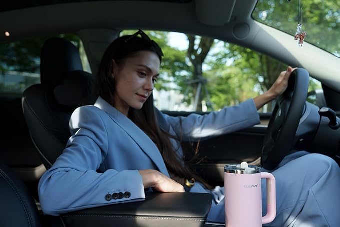 Easy Clean Pro Tumbler - 30 oz Water Bottle with Handle Quick-Disassemble Flip Straw, Leakproof Insulated Stainless Steel,Dishwasher Safe, BPA-Free Gifts for Women & Men