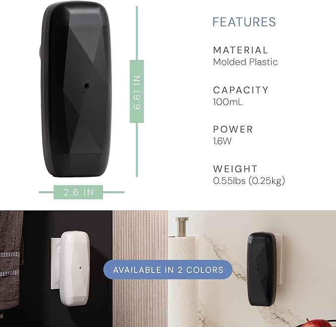 The Diamond Gift Set, Smart Scent Air Machine for Home with Refreshing Herbal & Citrus Aromas, Waterless Fragrance Oil Diffuser, White Tea & Thyme, Green Tea Lemongrass, Black