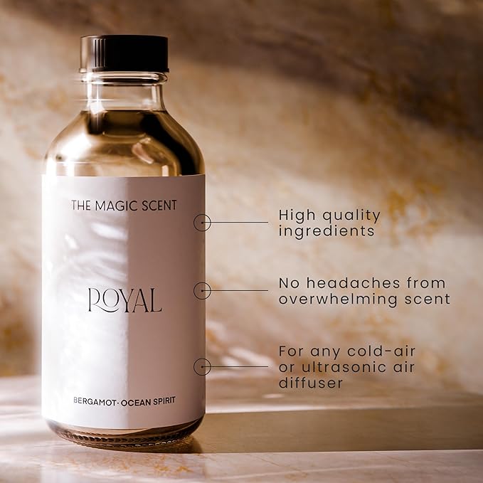 The Magic Scent Royal Hotel Diffuser Oil - Cold-Air & Ultrasonic Scented Oils for Diffuser Inspired by The Ritz Hotel, London - Essential Oils for Diffusers Aromatherapy - 8.5 fl oz, 250 mL