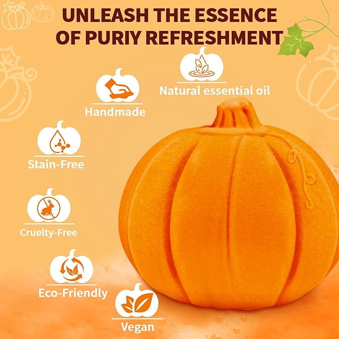 Pumpkin Spice Bath Bombs Gifts for Women&Men-Halloween Boo Spooky Basket Stuffers Giftable Packaging, Natural Organic Relaxing, Vanilla/Coffee/Cinnamon/Nutneg Scent, Pumpkin Shaped Fall Gifts