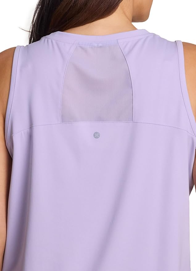 RBX Active Women's Workout Top with Breathable Mesh Panels, Quick Drying Gym Running Tank Top with Plus Sizes