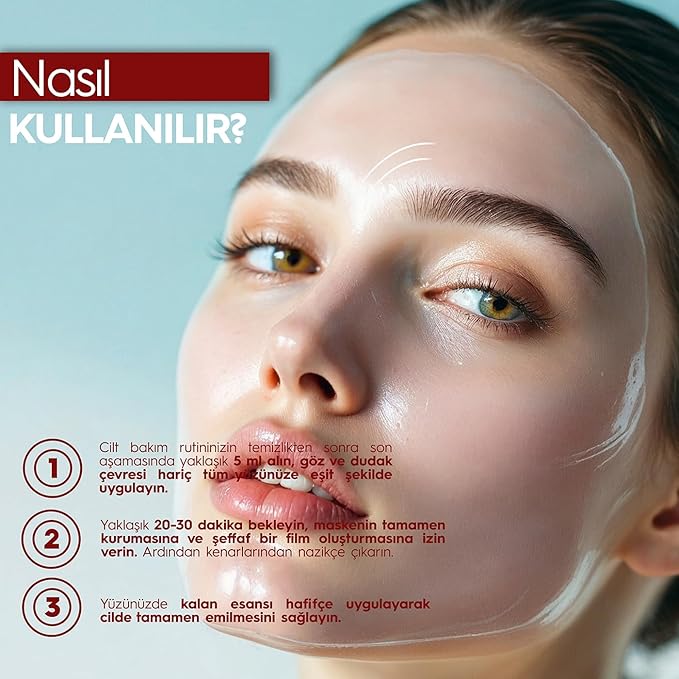 Luxury Skin Care: Anti-Aging & Firming Face Mask with Red Lacto Collagen & Hyaluronic Acid - Hydrating, Pore-Tightening, Beauty Skincare Essential, 70 Ml