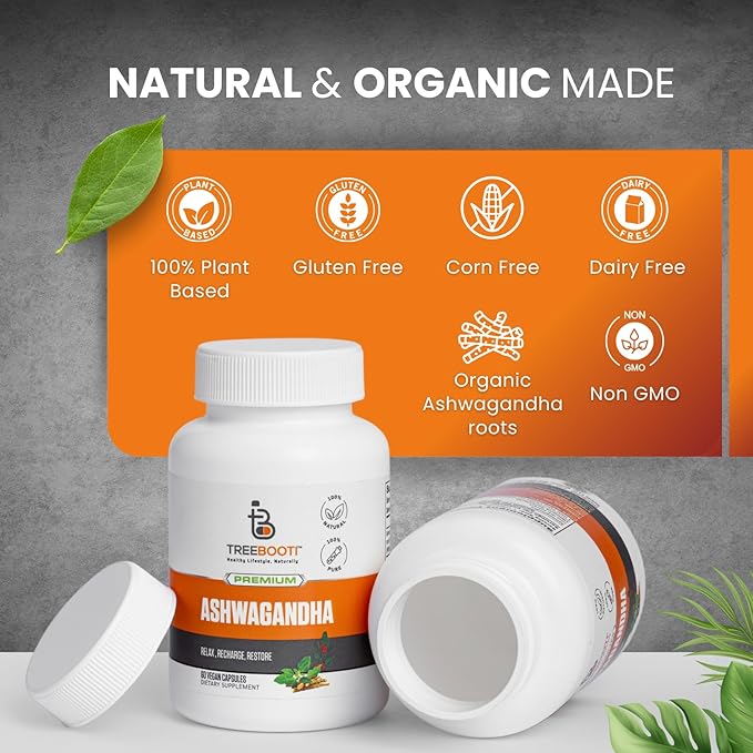 Premium Ashwagandha 800mg – High Potency Root Extract | Non-GMO, Gluten-Free – 60 Capsules
