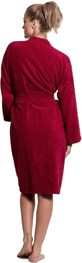 Turkuoise Soft & Absorbent Towel Robe, 100% Cotton Turkish Terry Cloth Kimono Bathrobes for Women