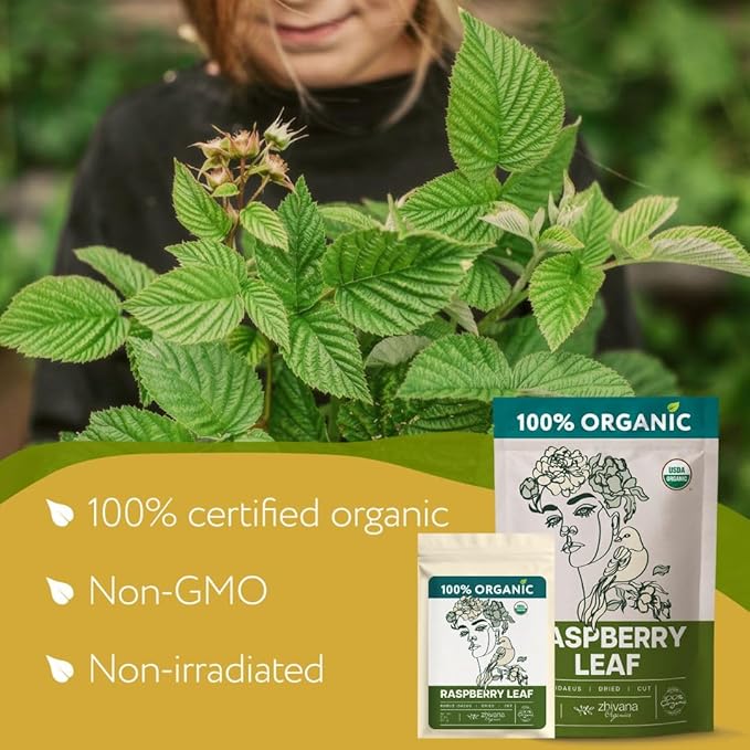 Organic Red Raspberry Leaf Tea โ Loose Leaf Herbal Tea โ 2 oz (Rubus idaeus)