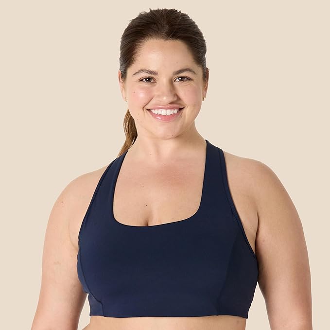 Amazon Essentials Women's Active FormFlex Buttery Soft Light Support Square Neck Racerback Sports Bra