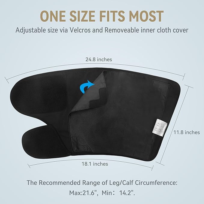 FIT KING Air Compression Leg Massager with Heat Calf Massager for Circulation (Corded Electric) Helpful for Pain Relief RLS Edema and Muscles Relaxation - Great Gift for Wife Mom