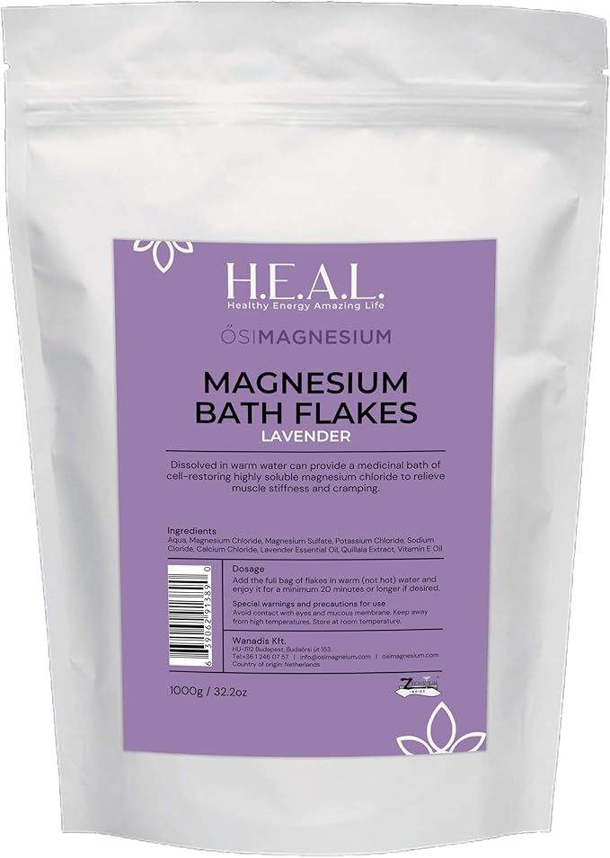 Bath Flakes with Lavender Essential Oil- 2.2lbs for a Calm and Relaxed Evening