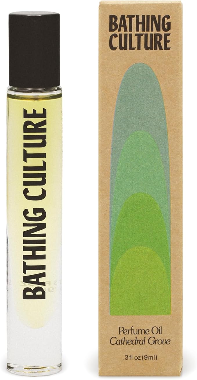 Bathing Culture, Organic Roll On Perfume Oil, Vegan Perfume Oils for Women, Long Lasting, Body Oils for Women, Natural, Clean, Vegan Personal Care, Cathedral Grove Scent, 0.3 fl oz, 9 ml