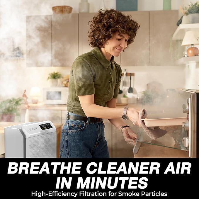 Air Purifiers for Home Large Room, Air Purifiers for Home Up to 1,996 Ft² with Washable Filter, Quiet Sleep Mode, Air Quality Monitor, Air Purifier for Bedroom, Kitchen, Pet Hair, Dust, Pollen, Smoke