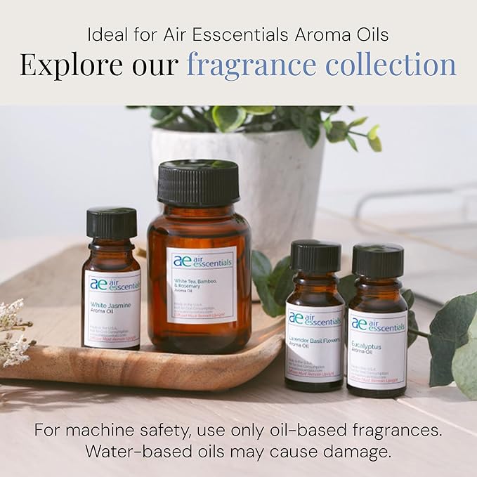 The Diamond Gift Set, Smart Scent Air Machine for Home with Refreshing Herbal & Citrus Aromas, Waterless Fragrance Oil Diffuser, White Tea & Thyme, Green Tea Lemongrass, Black