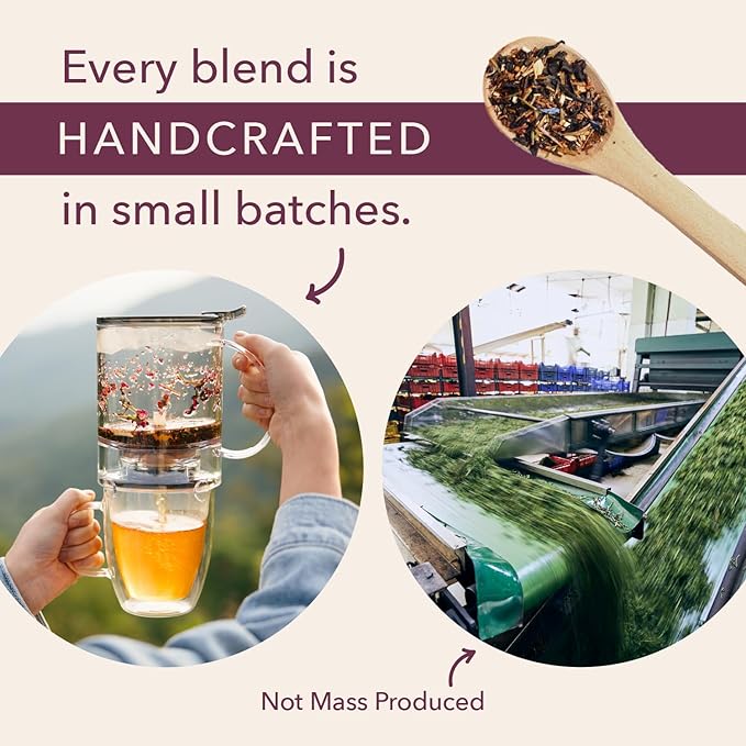 Tea Discovery Collection Assorted Tea Gift Set - 5 Hand-Crafted Loose Leaf Teas, Presentation Gift Box with Loose Leaf Steeper Included - Mixed Caffeine - 5 Unique and Flavorful Teas - 75 Cups