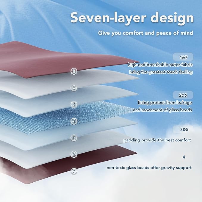 Topcee Weighted Blanket (25lbs 88"x104" Cal King Size) Soft Cooling Heavy Blanket Sleeping, Apply to 240-260 lbs Body, Thick Breathable Blanket with Glass Bead, Easy Care