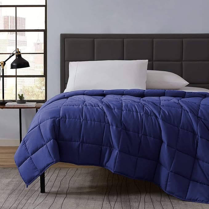 L'AGRATY Weighted Blanket - 40"x60" 10lbs Cooling Breathable Microfiber Material with Glass Beads Small Blanket for All-Season Summer Fall Winter Soft Thick Comfort