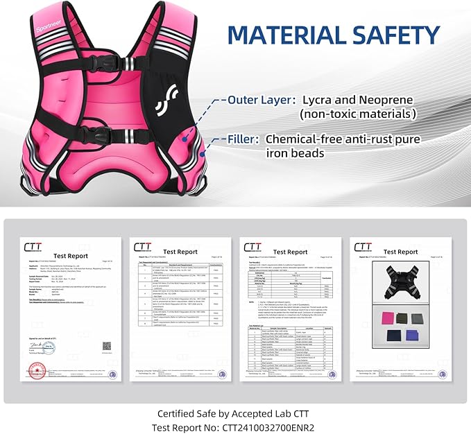 Sportneer Weighted Vest Woman: 8lb/12lb/15lb/20lb/25lb Weight Vest with Detachable Phone Bag, Adjustable Women Weighted Vest Rucking Vest for Walking Strength Training Muscle Building Weight Loss