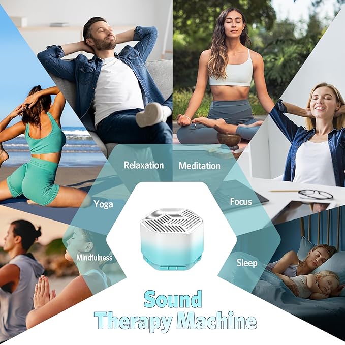 Tibetan Meditation Singing Bowl & Sleep Sound Machine with 27 Different Singing Bowl, Natural Soothing Sounds for Sound Therapy/Bath, Yoga, Meditation, Chakra Healing and Stress Relief