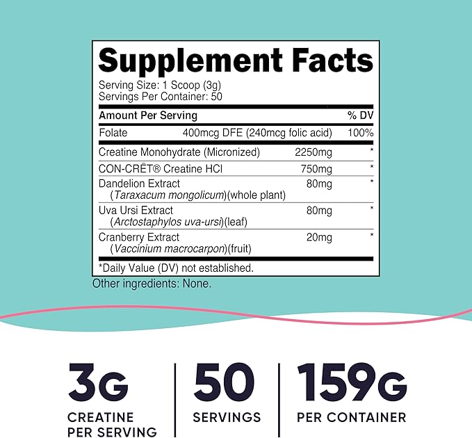 Nutricost Creatine Monohydrate Powder for Women, Micronized, Unflavored, 50 Servings - Vegetarian, Non-GMO, Gluten Free