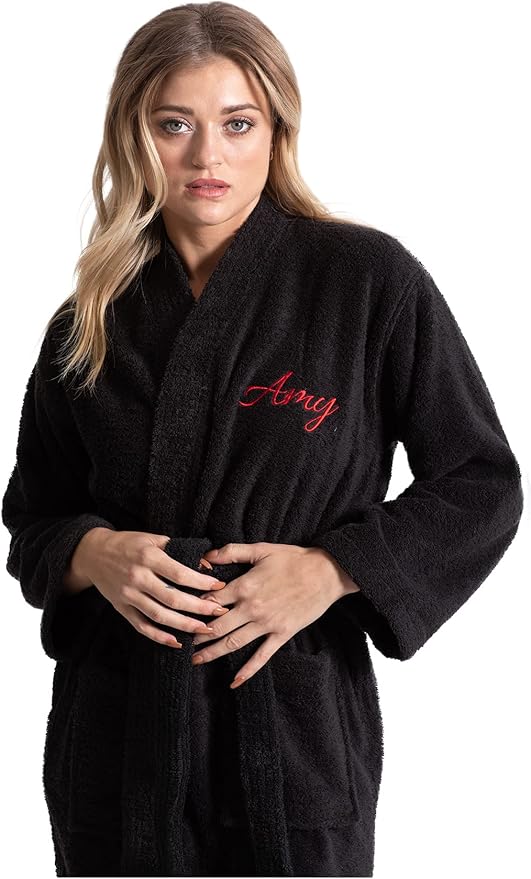 Turkuoise Soft & Absorbent Towel Robe, 100% Cotton Turkish Terry Cloth Kimono Bathrobes for Women