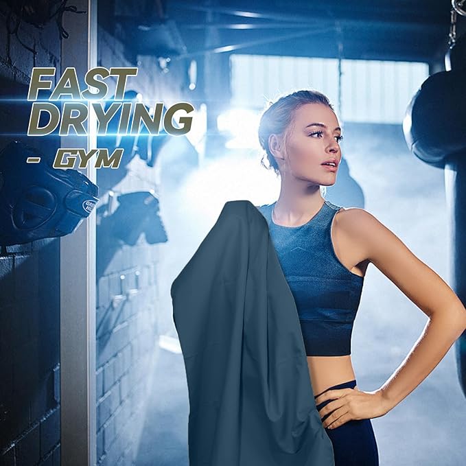 Microfiber Beach Towel-Perfect for Travel, Sports, Camping, Swimming, Yoga, Gym- Quick Dry, Sand Free, Compact, Lightweight, Absorbent (Navy Blue,X-Large(200x90cm, 78x35”))