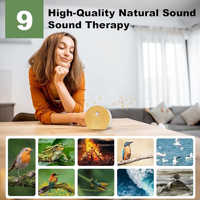 Bird Chirping Sound Box for Bathrooms: Singing Bird Box Motion Sensor for Interiors - Relaxing Nature Birdybox Singing Bird Sounds Device for Hallway Office Living - Yellow