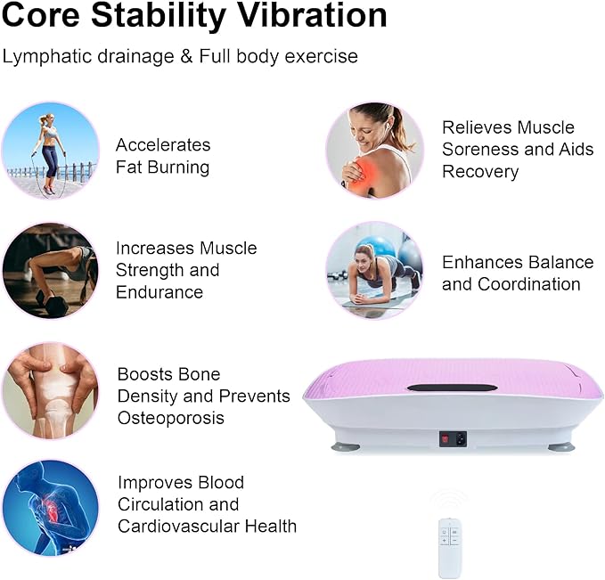 Smart Auto Vibration Plate – 10-Level Silent Shaker Machine for Weight Loss, Toning & Massage | No-Remote Patented Start-Stop, Quiet Motor, 10-Min Auto Workout for Unisex