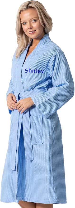 Waffle Knit Lightweight Kimono Spa & Bath Robes for Women - Quick Dry - Soft