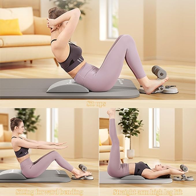abs master sit up bar,sit ups foot holder with Elastic 2 Suction Cups and Pull Rope Portable Sit Up Assistant Device for Home Workout