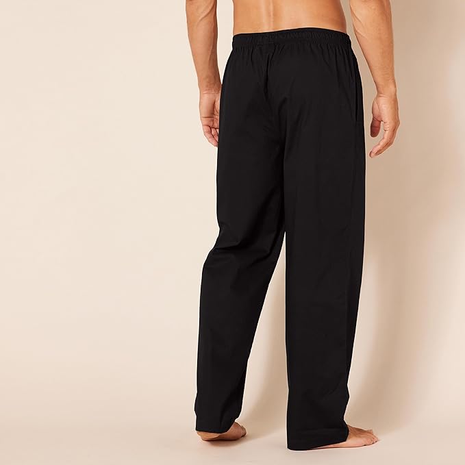 Amazon Essentials Mens Straight-Fit Woven Pajama Pant with Pockets