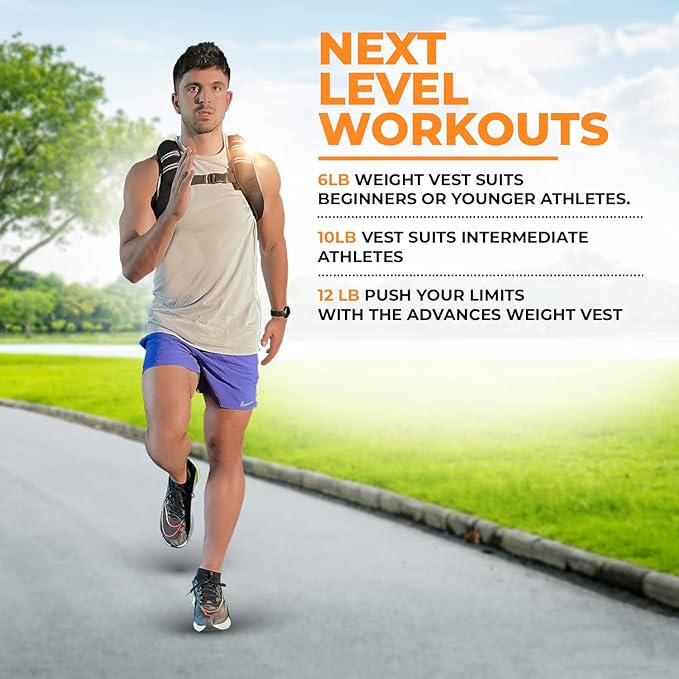 Weighted Vest for Men and Women 6Lb/8Lb/10Lb/12Lb/15Lb/20Lbs Adjustable Workout Vest for Strength Training, Running, Cardio, Rucking, Fitness & Cross Training