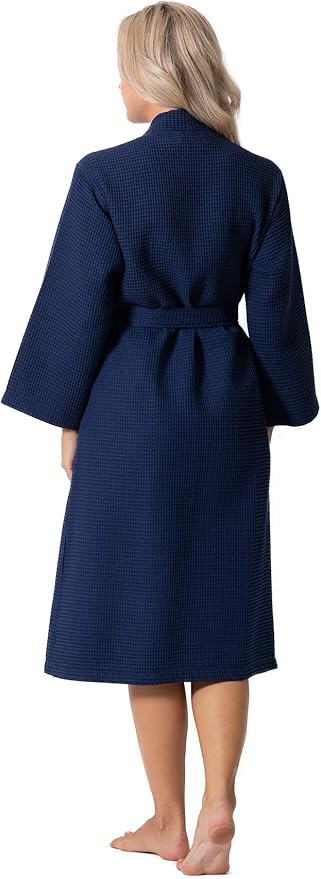 Waffle Knit Lightweight Kimono Spa & Bath Robes for Women - Quick Dry - Soft