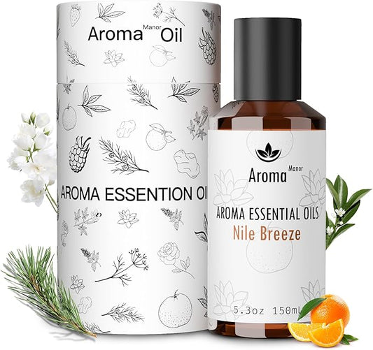 Aroma Diffuser Oil - Nile Breeze | Inspired by JW Marriott Hotel Scent | Hotel Fragrance Oil Essential Oil Blend for Aromatherapy Machines | Citrus, Jasmine & Cedarwood | for Large Rooms | 5.3 fl oz