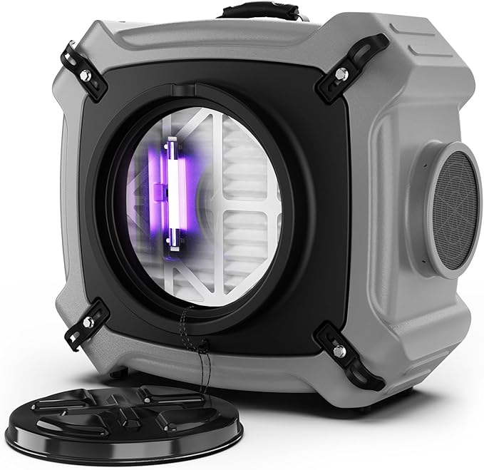 Abestorm 750 CFM Air Scrubber with UV-C Light 4 Stage Filtration System, HEPA/Activated Carbon Filter, MERV-10 Pre-Filter, Industrial Commercial Negative Air Machine Cleaner, V1