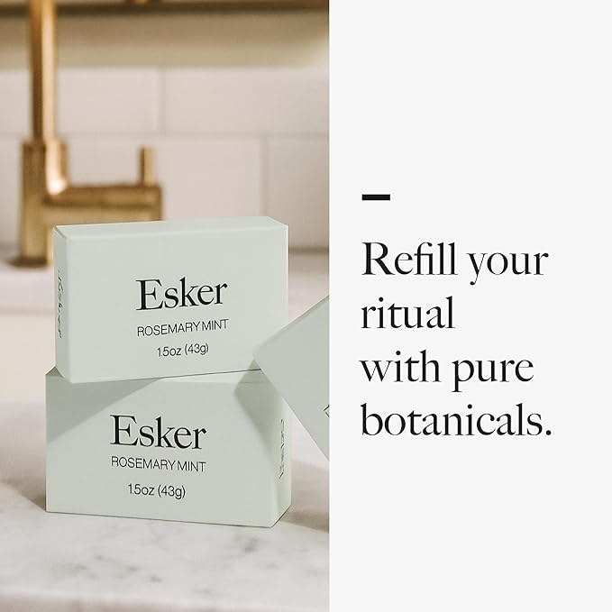 ESKER - Aromatic Shower Steamer Refill Pack | Vegan, Cruelty-Free, Clean Beauty (6 Rosemary Mint, NO Holder)