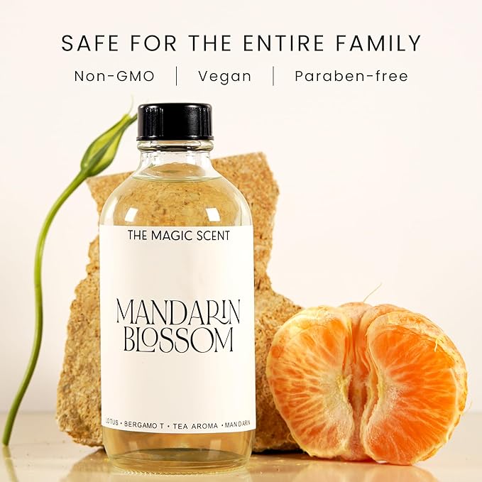 The Magic Scent Mandarin Blossom Diffuser Oil - Hotel & Home Luxury Scents Inspired by St. Regis Hotel, Maldives - Diffuser Oil Scents for Home Designed for Use in All Diffusers - 8.5 fl oz, 250 mL