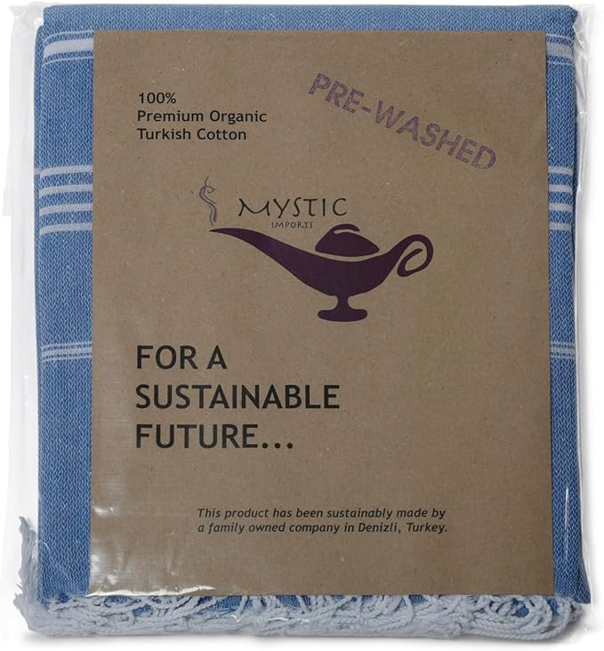 Turkish Beach Towel 100% Organic Cotton Extra Large Oversized (39 x 71 Inches) Quick Dry Sand Free Light Weight Prewashed for Bath Beach Gym Yoga Travel Towel Blanket (Turquoise)