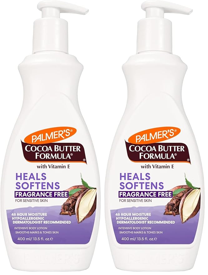 Palmer's Cocoa Butter Formula Fragrance Free Body Lotion, 13.5 Ounce (Pack of 2)