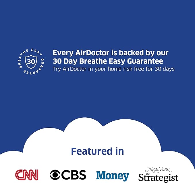 AIRDOCTOR AD5500 HEPA and VOC Air Purifier for Extra Large Spaces & Open Concepts with UltraHEPA, Carbon & VOC Filters - Captures particles 100x Smaller than HEPA Standard (AirDoctor 5500)