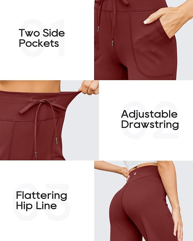 G4Free EverGoing Wide Leg Pants for Women Yoga Pants High Waist Sweatpants with Pockets Stretch Lounge Pants Comfy