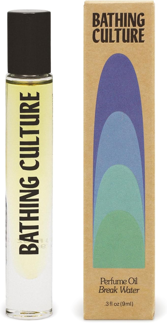Bathing Culture, Organic Roll On Perfume Oil, Vegan Perfume Oils for Women, Long Lasting, Body Oils for Women, Natural, Clean, Vegan Personal Care, Break Water Scent, 0.3 fl oz, 9 ml