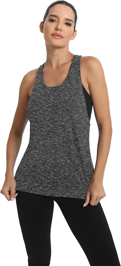 ICTIVE Workout Tops for Women Sleeveless Open Back Muscle Racerback Exercise Tank Shirts